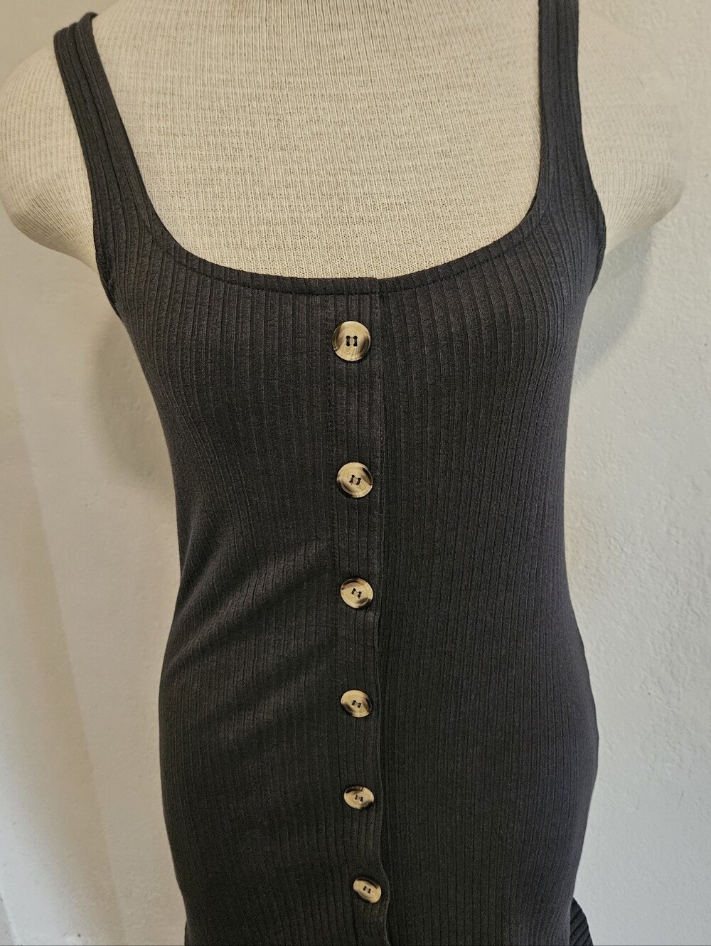 BILLABONG NISSI HENLEY Ribbed Bodycon DRESS Size M - Picture 5 of 11